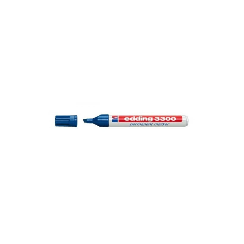 MARCADOR PERMANENTE PUNTA BISELADA 1 5MM 3300 AZUL EDDING 3300 03