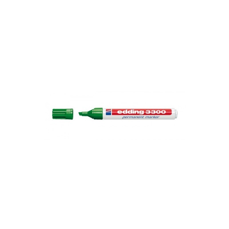 MARCADOR PERMANENTE PUNTA BISELADA 1 5MM 3300 VERDE EDDING 3300 04