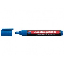 MARCADOR PERMANENTE PUNTA BISELADA 1 5MM 330 AZUL EDDING 330 03