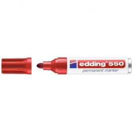 MARCADOR PERMANENTE PUNTA REDONDA 3 4MM 550 ROJO EDDING 550 02