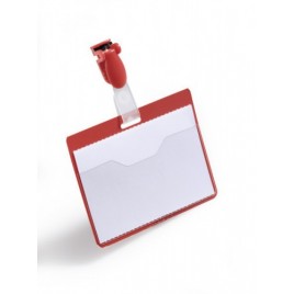 CAJA DE 25 IDENTIFICADORES CON PINZA ROJO 60X90 DURABLE 8106 03