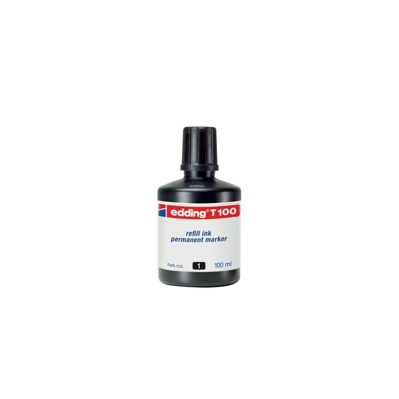 FRASCO TINTA PARA RELLENAR 100ML NEGRO EDDING T100 01