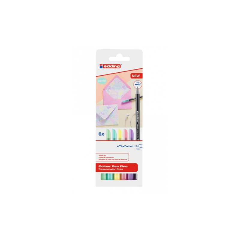 PACK 6 ROTULADORES SURTIDOS 1200 PASTEL EDDING 1200 6 S pastel