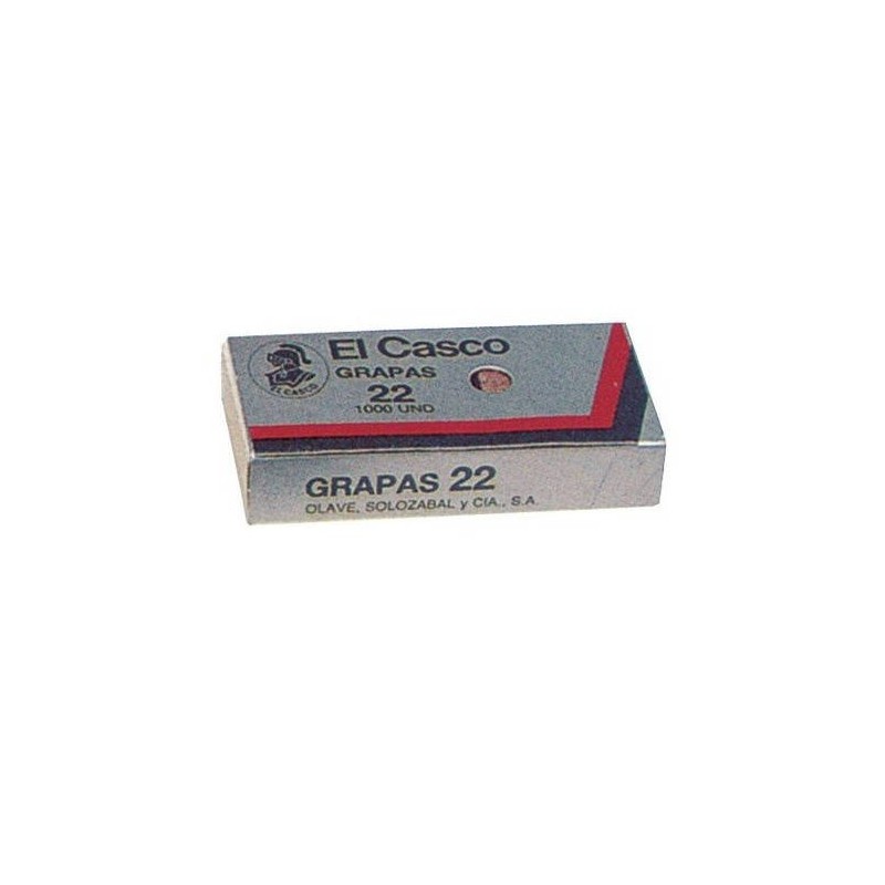 CAJA DE 1000 GRAPAS GALVANICZADAS MODELO 22 6G EL CASCO 1G00221