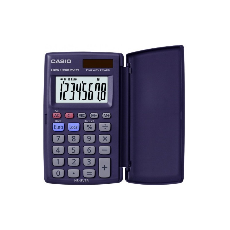 CALCULADORA DE BOLSILLO DE 8 DiGITOS CASIO HS 8VERA