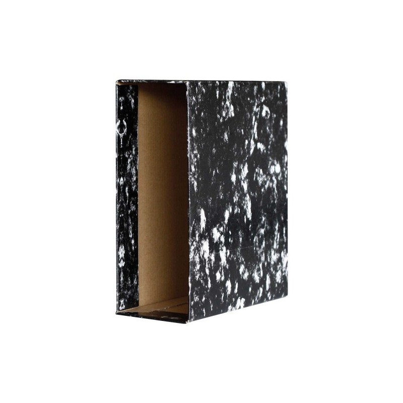 FUNDA ARCHIVADOR JASPEADO ECOCLASSIC NEGRO FOLIO NATURAL LOMO ANCHO 295X355X86 GRAFOPLAS 7170000