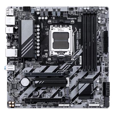 GIGABYTE B840M DS3H Placa base Procesadores AMD Ryzen 9000 VRM de 822 fases hasta 8200 MHz DDR5 2xPCIe 40 M2 LAN 25GbE USB 32 G