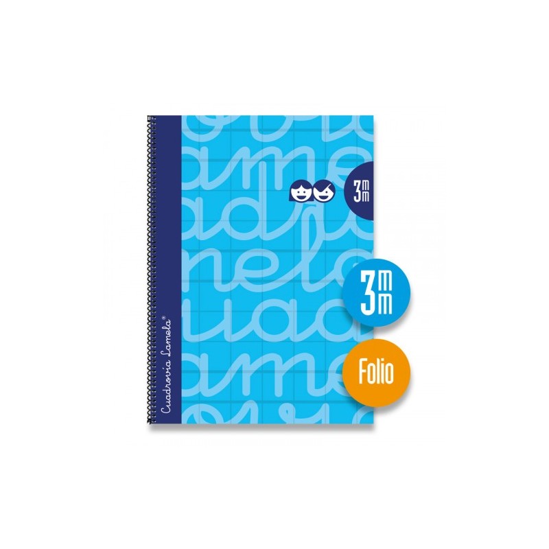 CUADERNO FOLIO FORRADO RAYADO 3 MM AZUL LAMELA 7FTE003A