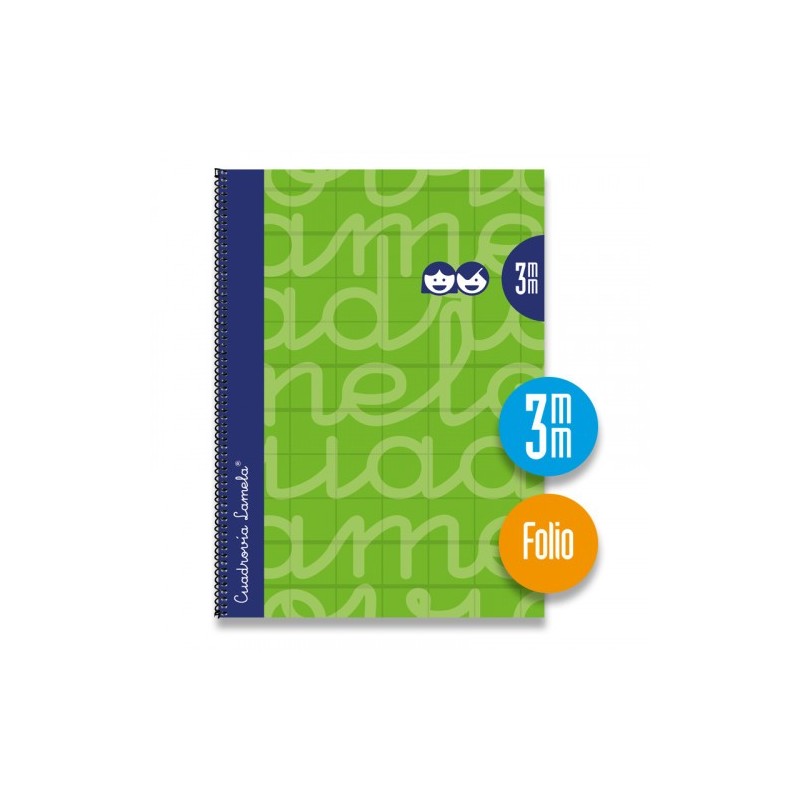 CUADERNO FOLIO FORRADO RAYADO 3 MM VERDE LAMELA 7FTE003V