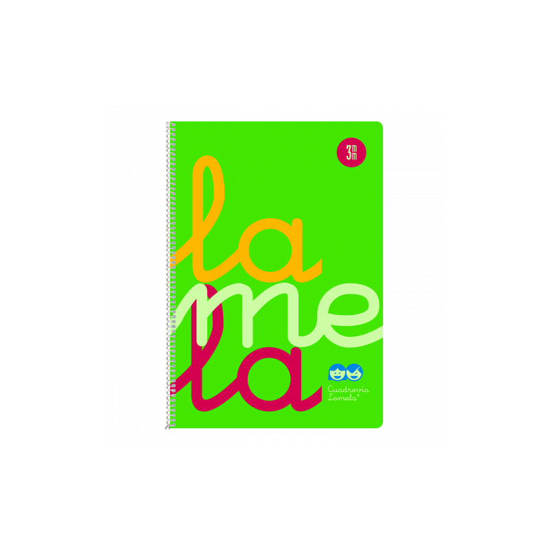 CUADERNO FOLIO PLASTIC RAYADO 3 MM 80 HOJAS 90 GRS VERDE LAMELA 7FTP003V