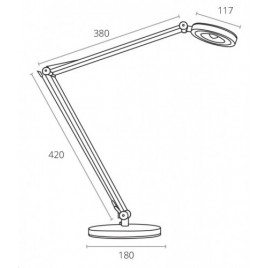 LaMPARA LED DE SOBREMESA CON 3 CABEZALES INTERCAMBIABLES LUZ BLANCA NEUTRO 180X560X420 MM ARCHIVO 2000 5056 SU LED4YOU