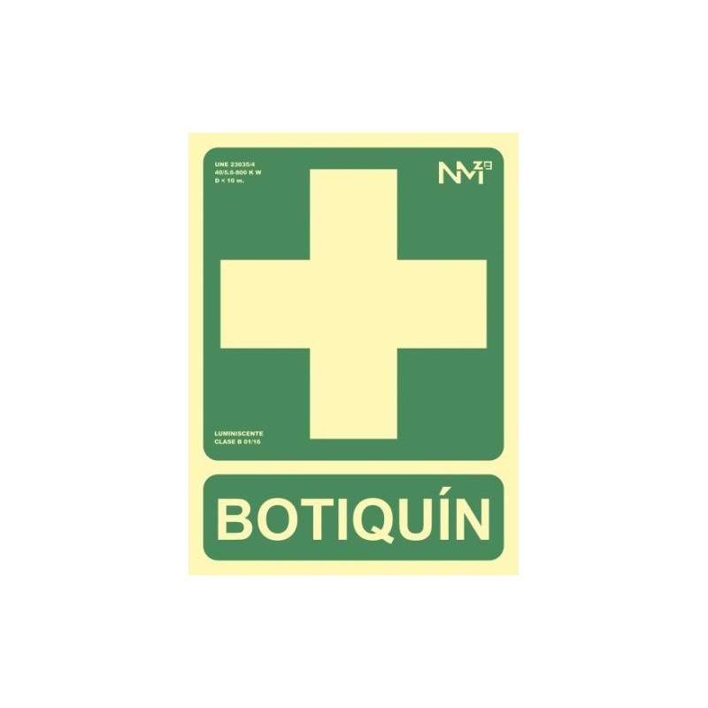 SENAL BOTIQUiN 224X300 PVC VERDE ARCHIVO 2000 6170 05H VE