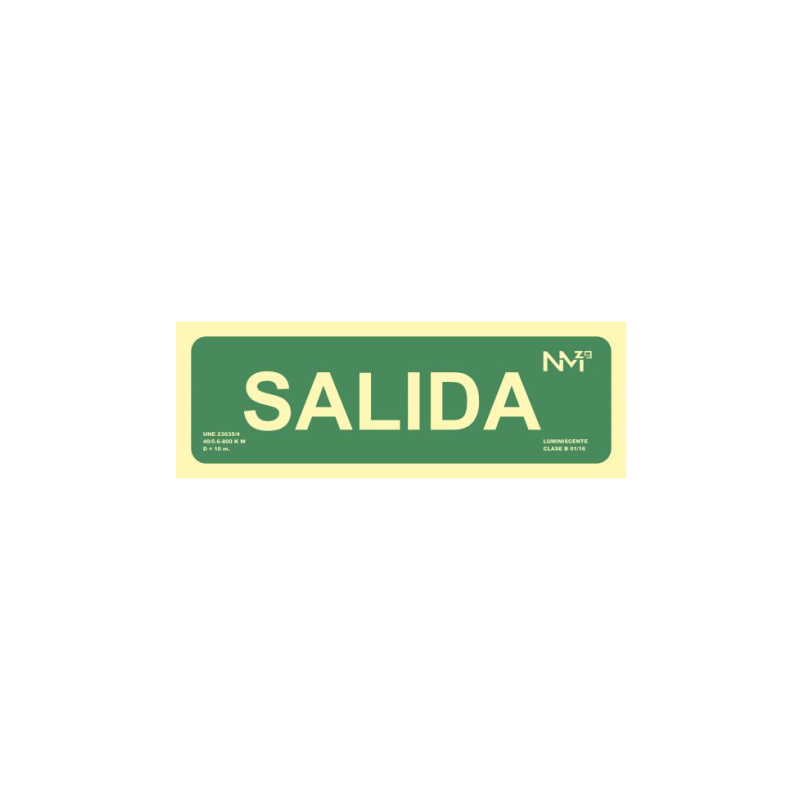 PACK DE 2 SENALES SALIDA 300X105 PVC VERDE ARCHIVO 2000 6170 06H VE