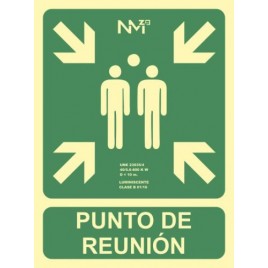 SENAL PUNTO DE REUNIoN 224X300 PVC VERDE ARCHIVO 2000 6170 07H VE