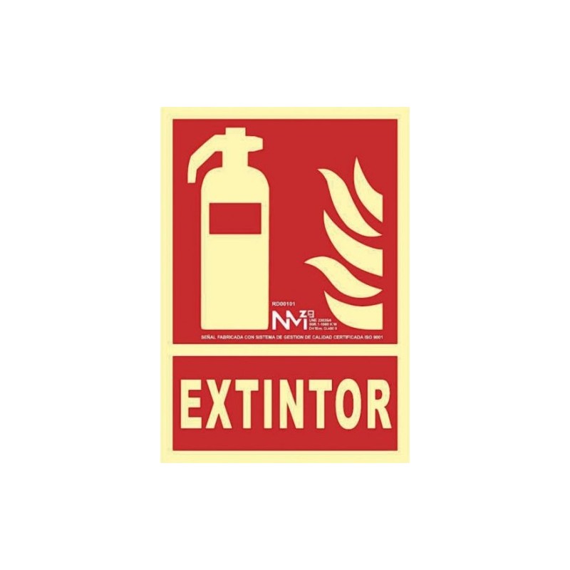 SENAL EXTINTOR 210X300 PVC ROJO ARCHIVO 2000 6171 01H RJ