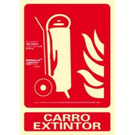 SENAL CARRO EXTINTOR 210X300 PVC ROJO ARCHIVO 2000 6171 02H RJ