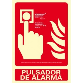 SENAL PULSADOR DE ALARMA 210X300 PVC ROJO ARCHIVO 2000 6171 04H RJ