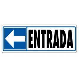 SENAL ENTRADA IZQUIERDA 175X65 PVC GRIS ARCHIVO 2000 6177 08 GS