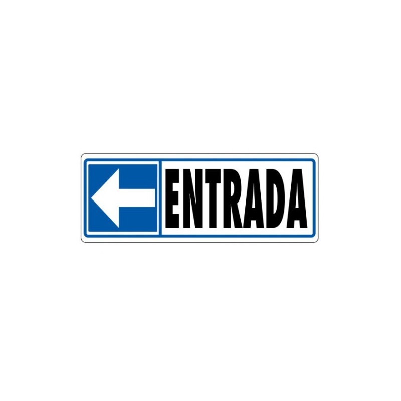 SENAL ENTRADA IZQUIERDA 175X65 PVC GRIS ARCHIVO 2000 6177 08 GS