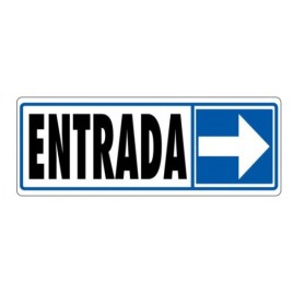 SENAL ENTRADA DERECHA 175X65 PVC GRIS ARCHIVO 2000 6177 09 GS