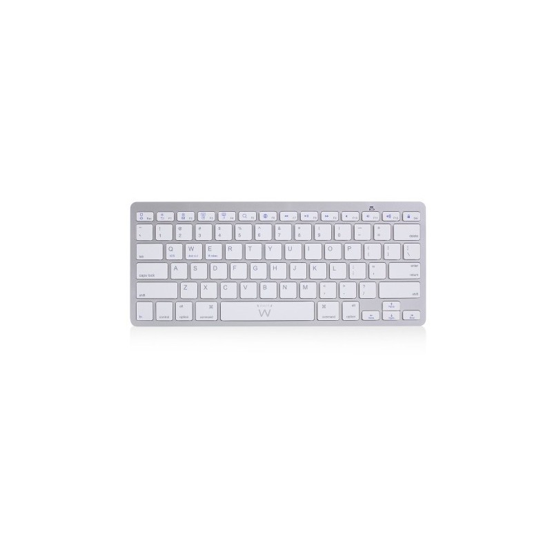 Ewent EW3161 teclado Bluetooth QWERTY Espanol Plata Blanco