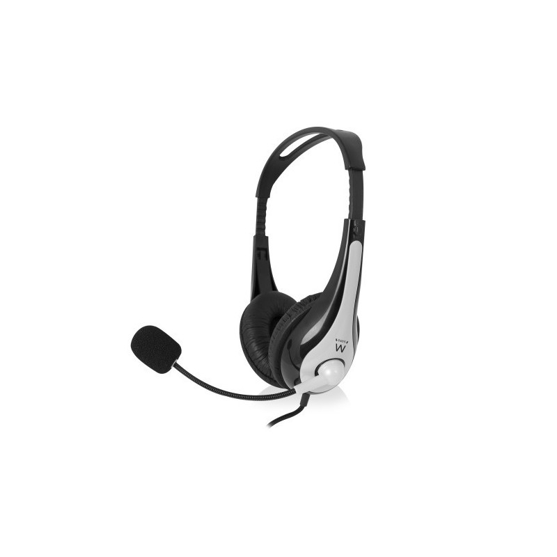 Ewent EW3562 auricular y casco Auriculares Diadema Negro Plata