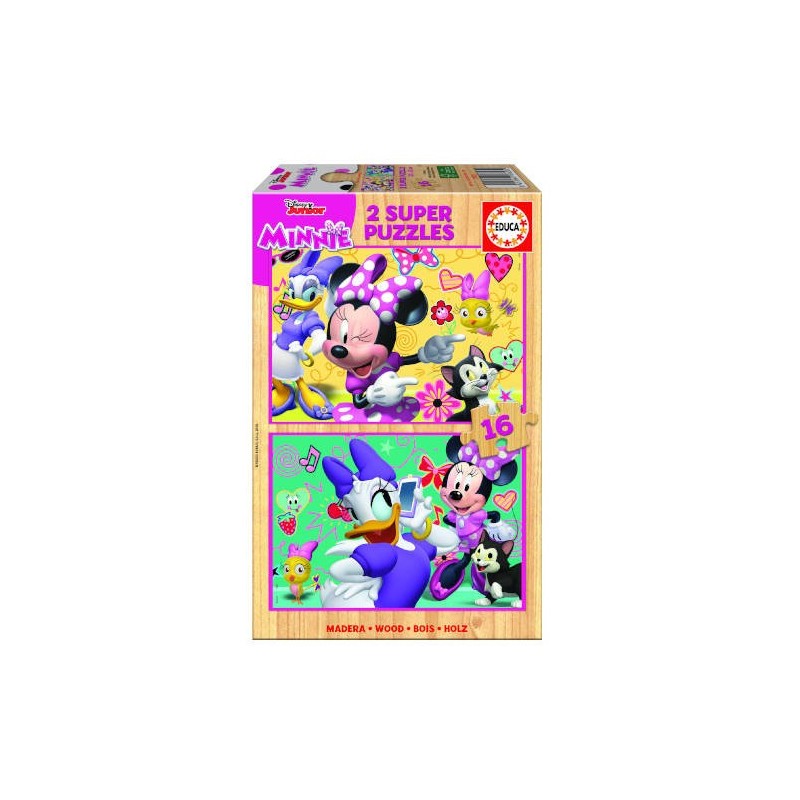 PUZZLE MADERA MINNIE HAPPY HELPERS 2X16 PIEZAS EDUCA BORRAS