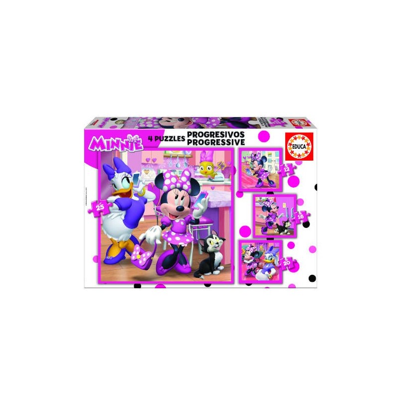 PUZZLE PROGRESIVOS MINNIE HAPPY HELPERS 12 16 20 25 DE 3 5 ANOS EDUCA BORRAS 17630