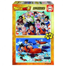 PUZZLE 2x100 DRAGON BALL DE 6 8 ANOS EDUCA BORRAS 18214