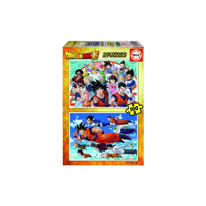 PUZZLE 2x100 DRAGON BALL DE 6 8 ANOS EDUCA BORRAS 18214