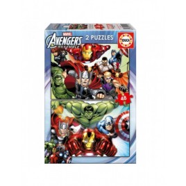 PUZZLE 2x48 AVENGERS DE 3 6 ANOS EDUCA BORRAS 15932