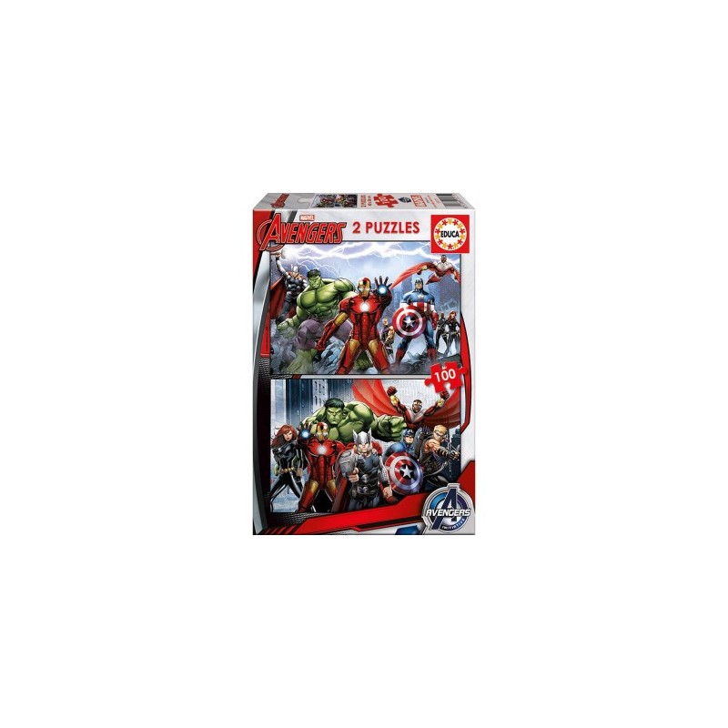 PUZZLE 2x100 AVENGERS DE 6 8 ANOS EDUCA BORRAS 15771