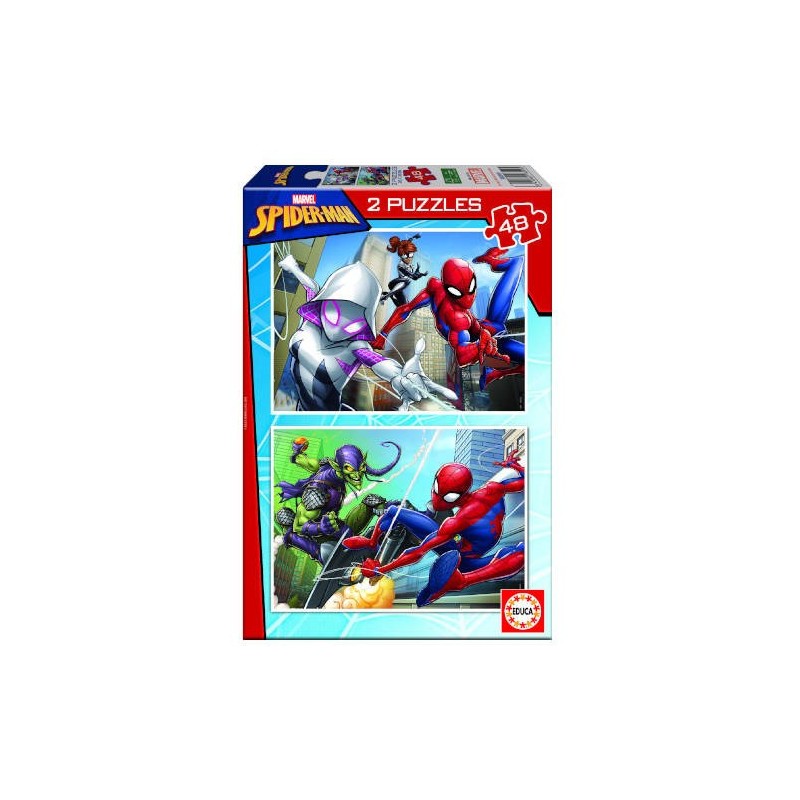 PUZZLE 2x48 SPIDER MAN DE 4 6 ANOS EDUCA BORRAS 18099