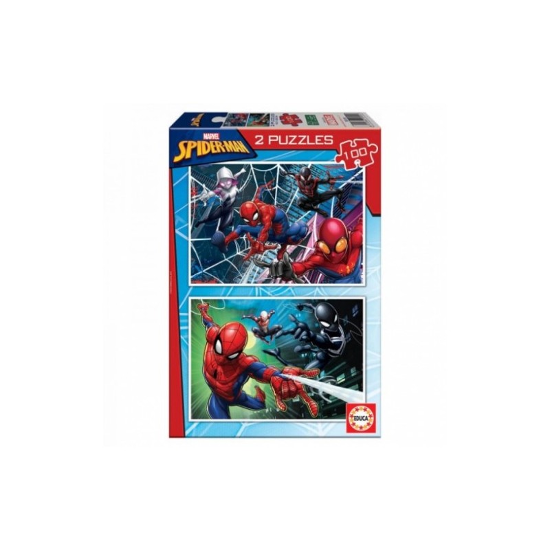 PUZZLE 2x100 SPIDER MAN DE 6 8 ANOS EDUCA BORRAS 18101