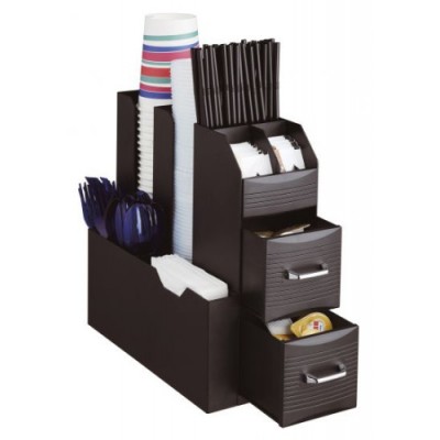 ORGANIZADOR LA HORA DEL CAFe 2 CAJONES PARA CaPSULAS Y VARIOS COMPARTIMENTOS 315X140X290 MM NEGRO ARCHIVO 2000 CD901 NE