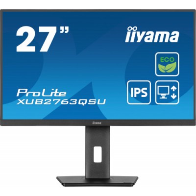 iiyama ProLite XUB2763QSU B1 pantalla para PC 686 cm 27 2560 x 1440 Pixeles Full HD LED Negro