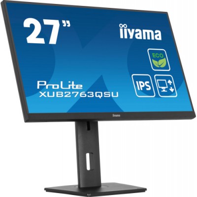 iiyama ProLite XUB2763QSU B1 pantalla para PC 686 cm 27 2560 x 1440 Pixeles Full HD LED Negro