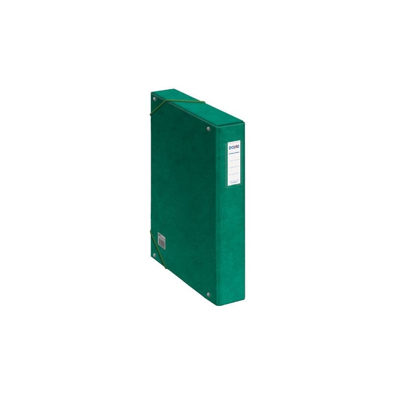 CAJAS DE PROYECTOS CARToN FORRADO LOMO DE 5 CM VERDE CON ETIQUETA 245X350X50 DOHE 09730