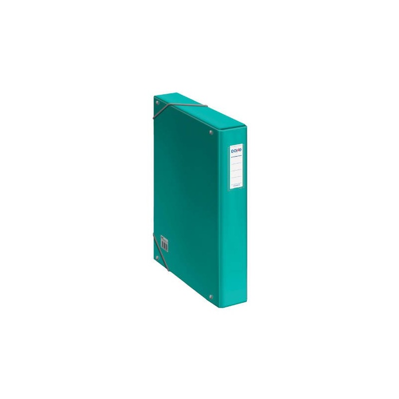 CAJAS DE PROYECTOS CARToN FORRADO LOMO DE 5 CM VERDE CLARO CON ETIQUETA 245X350X50 DOHE 10361