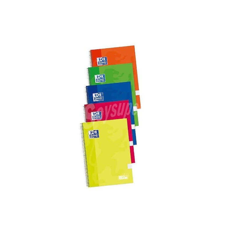 CUADERNO TAPA EXTRADURA FOLIO 80 HOJAS 4X4 COLORES SURTIDOS OXFORD 400122760