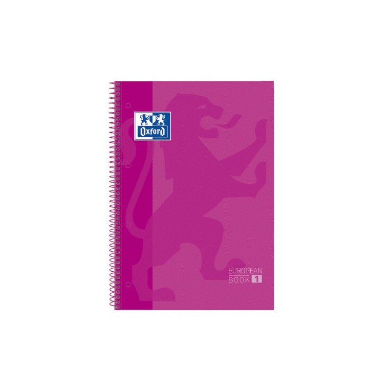 CUADERNO EUROPEANBOOK 1 TAPA EXTRADURA A4 80 HOJAS 5X5 COLOR FUCSIA OXFORD 100430270