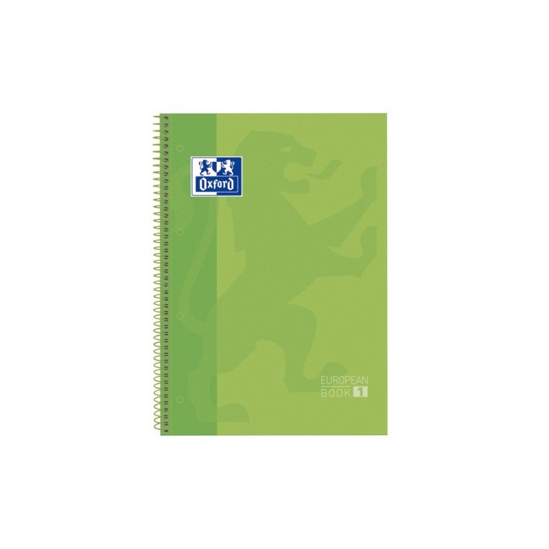 CUADERNO EUROPEANBOOK 1 TAPA EXTRADURA A4 80 HOJAS 5X5 COLOR VERDE MANZANA OXFORD 100430199