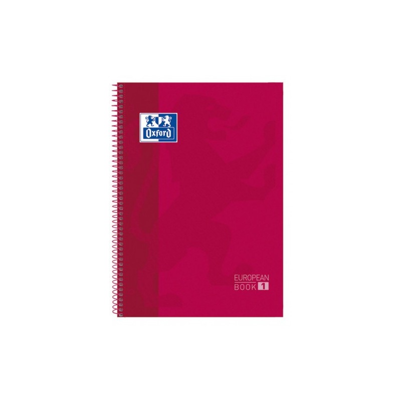 CUADERNO EUROPEANBOOK 1 TAPA EXTRADURA A4 80 HOJAS 5X5 COLOR ROJO OXFORD 100430198