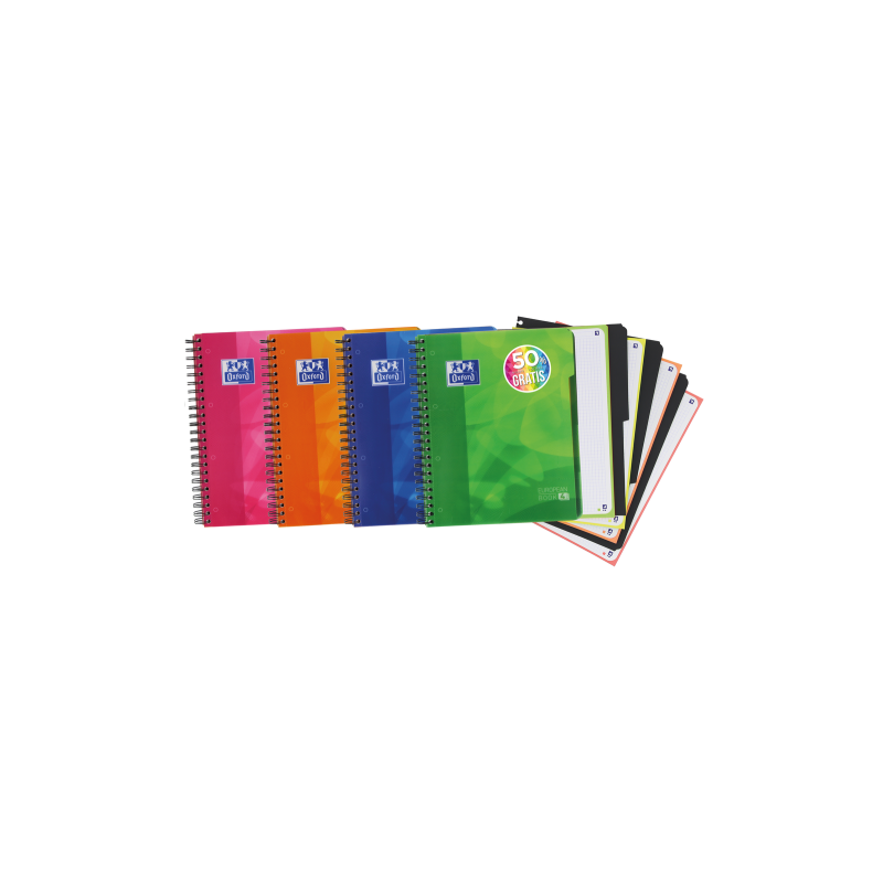 Oxford 400027277 cuaderno y block A4 120 hojas Colores surtidos