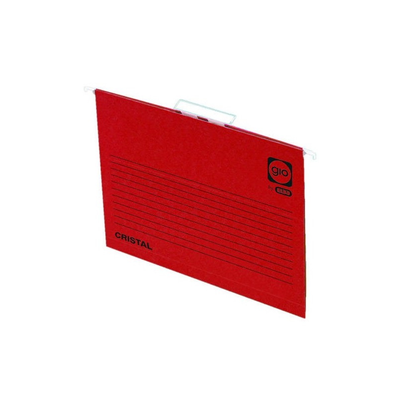 CARPETA COLGANTE CAJoN VISOR CORTO CRISTAL FOLIO LOMO V COLOR ROJO GIO 400021956