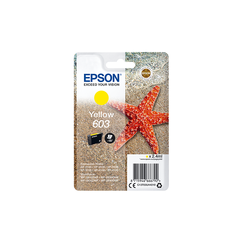 Epson Singlepack Yellow 603 Ink