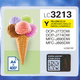 Brother LC 3213Y cartucho de tinta Original Alto rendimiento XL Amarillo