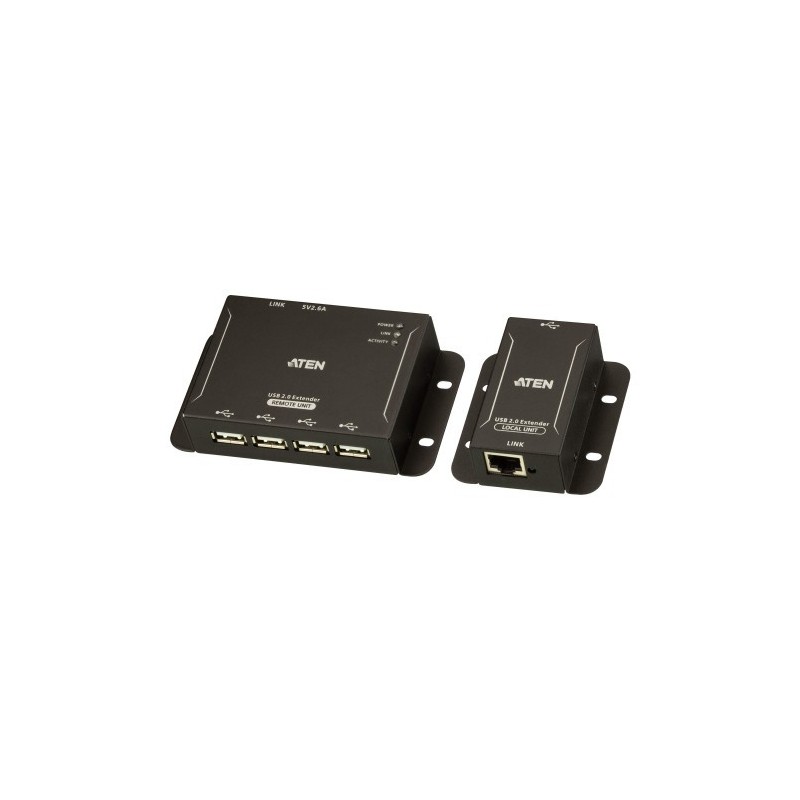 ATEN Extensor USB 20 por Cat 5 con hub de cuatro puertos hasta 50 m