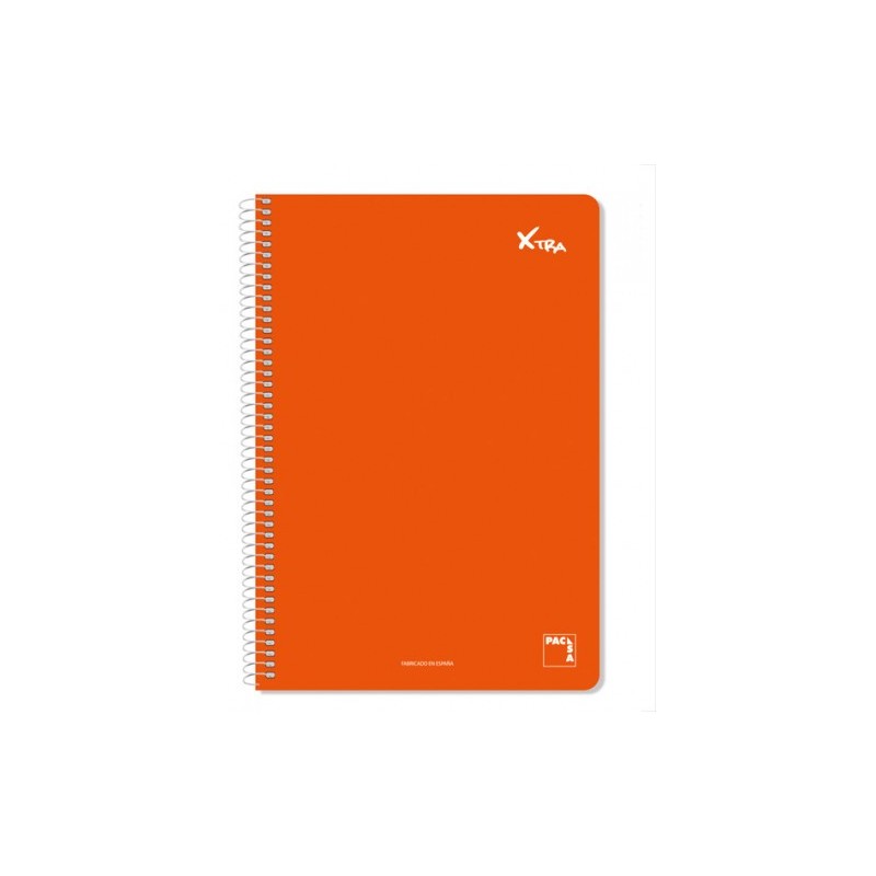 CUADERNO SERIE XTRA 60GRTAPA CONTRACOLADA FOLIO 215X310MM 80 HOJAS CUADRiCULA 4X4 COLOR ROJO PACSA 16729