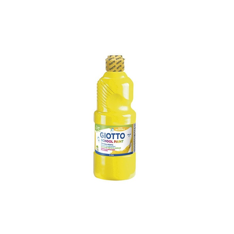 BOTELLA TeMPERA LAVABLE AMARILLA 500ML GIOTTO F535302